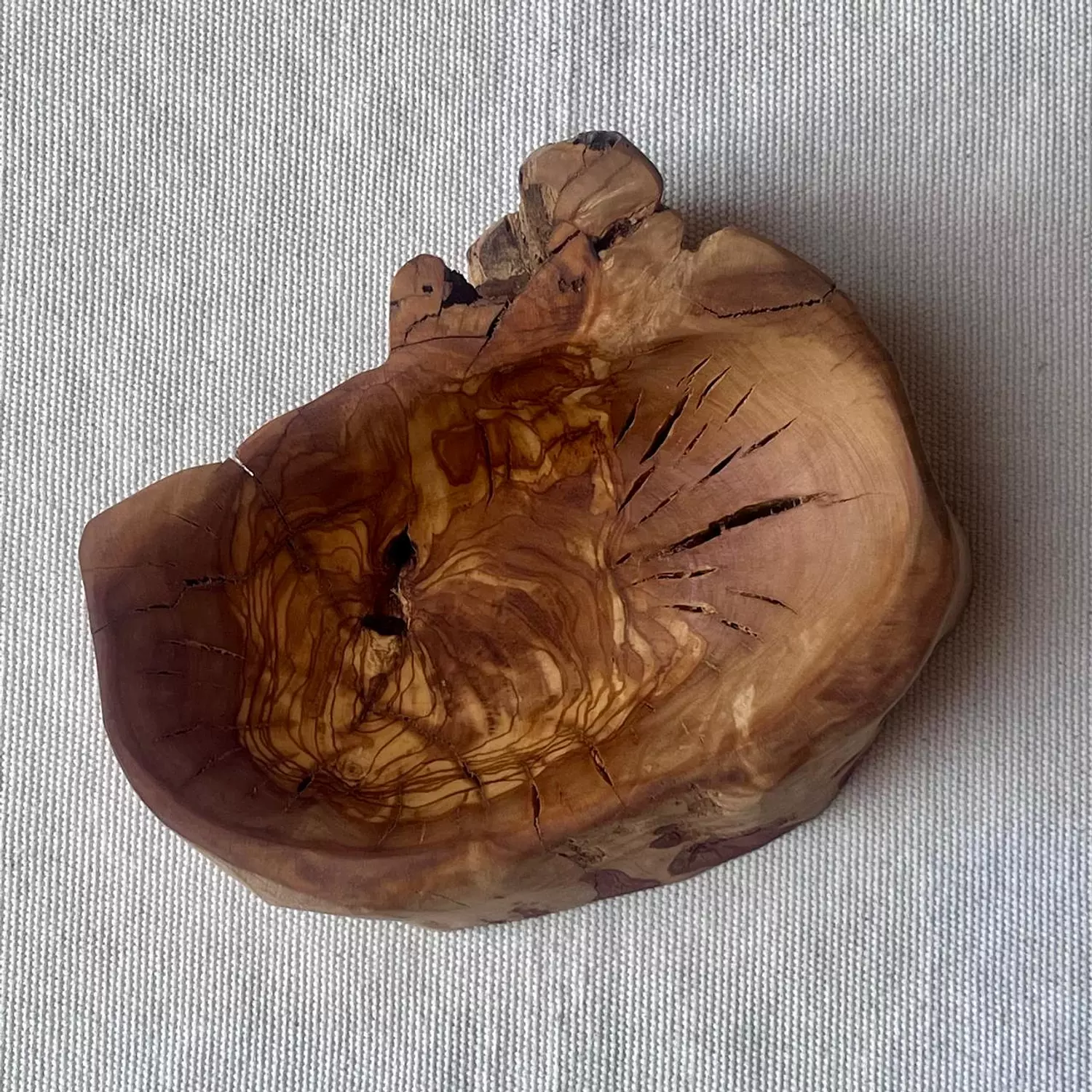 Exotic Olive Wood Serving Bowl hover image