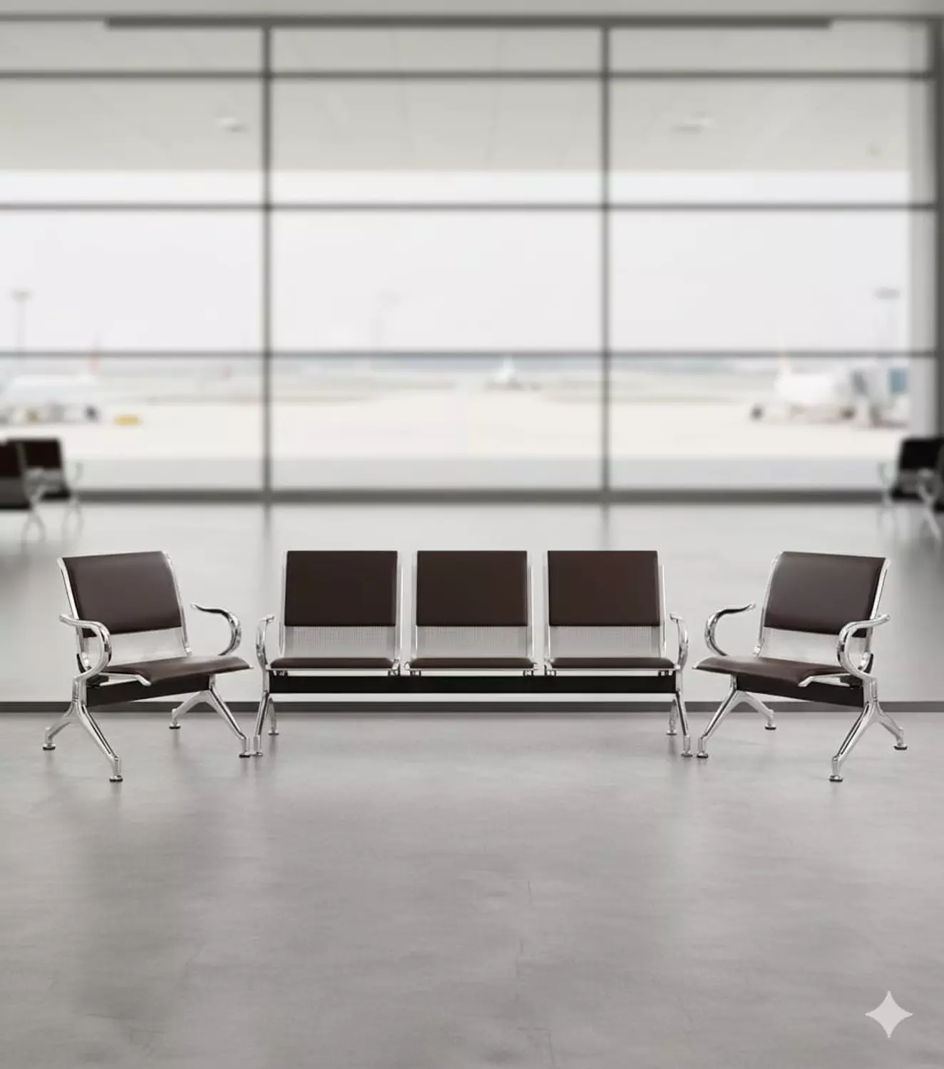 كنبه مطار 3 مقعد منجد اسود image