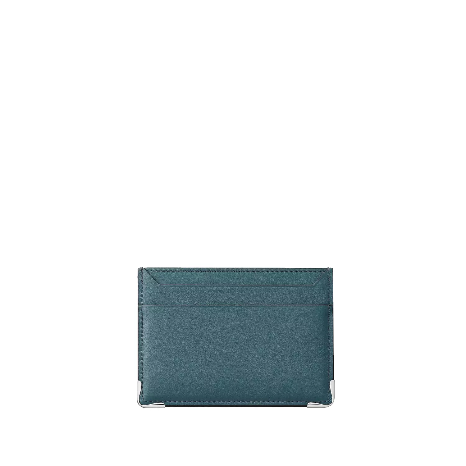 Cartier double card holder is crafted from steel blue calfskin hover image
