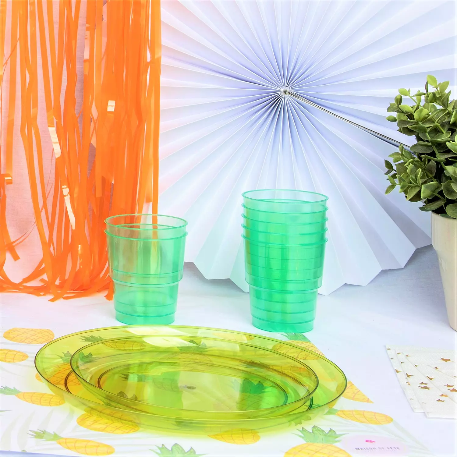 Green Plastic Cups 2