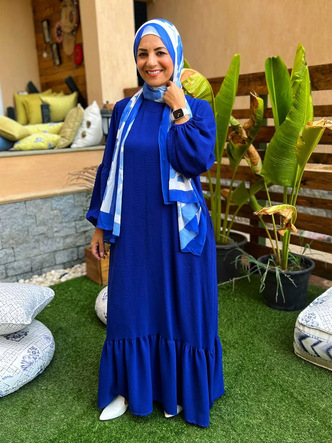 Long Sleeve Dress- Royal Blue