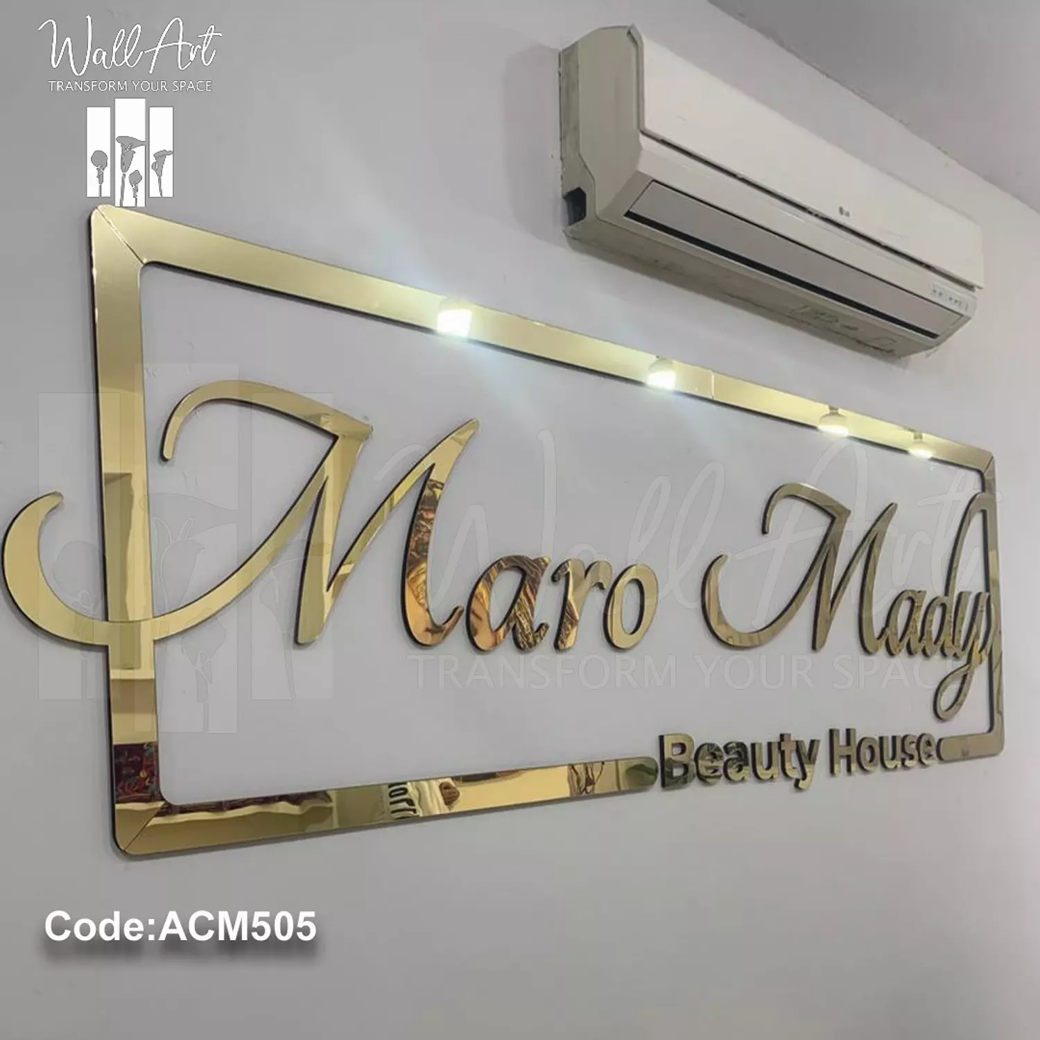 ACM505-Golden Acrylic Logo  image