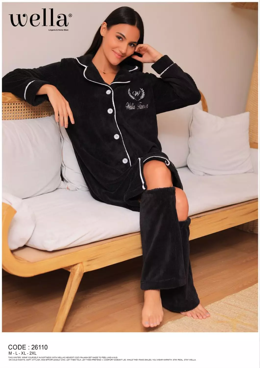 black Pajama Set – 2 Pieces    image