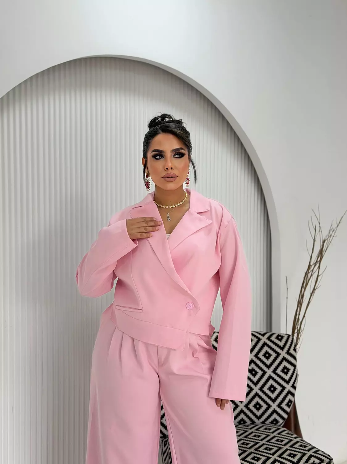 Élan Wrap Set In Blush Pink hover image
