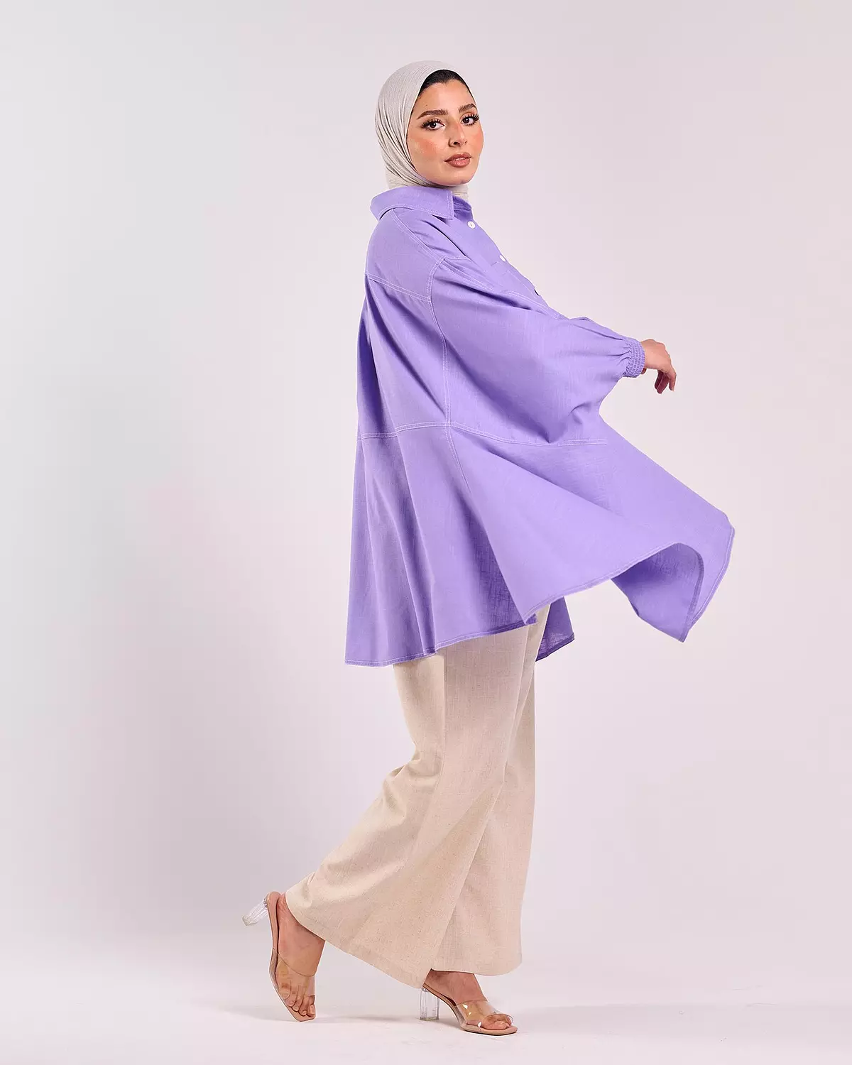 Slap Pants in Beige 2