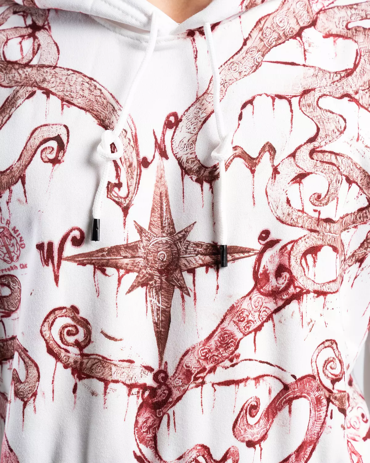 “Attack from the deep” hand printed & painted hoodie  7