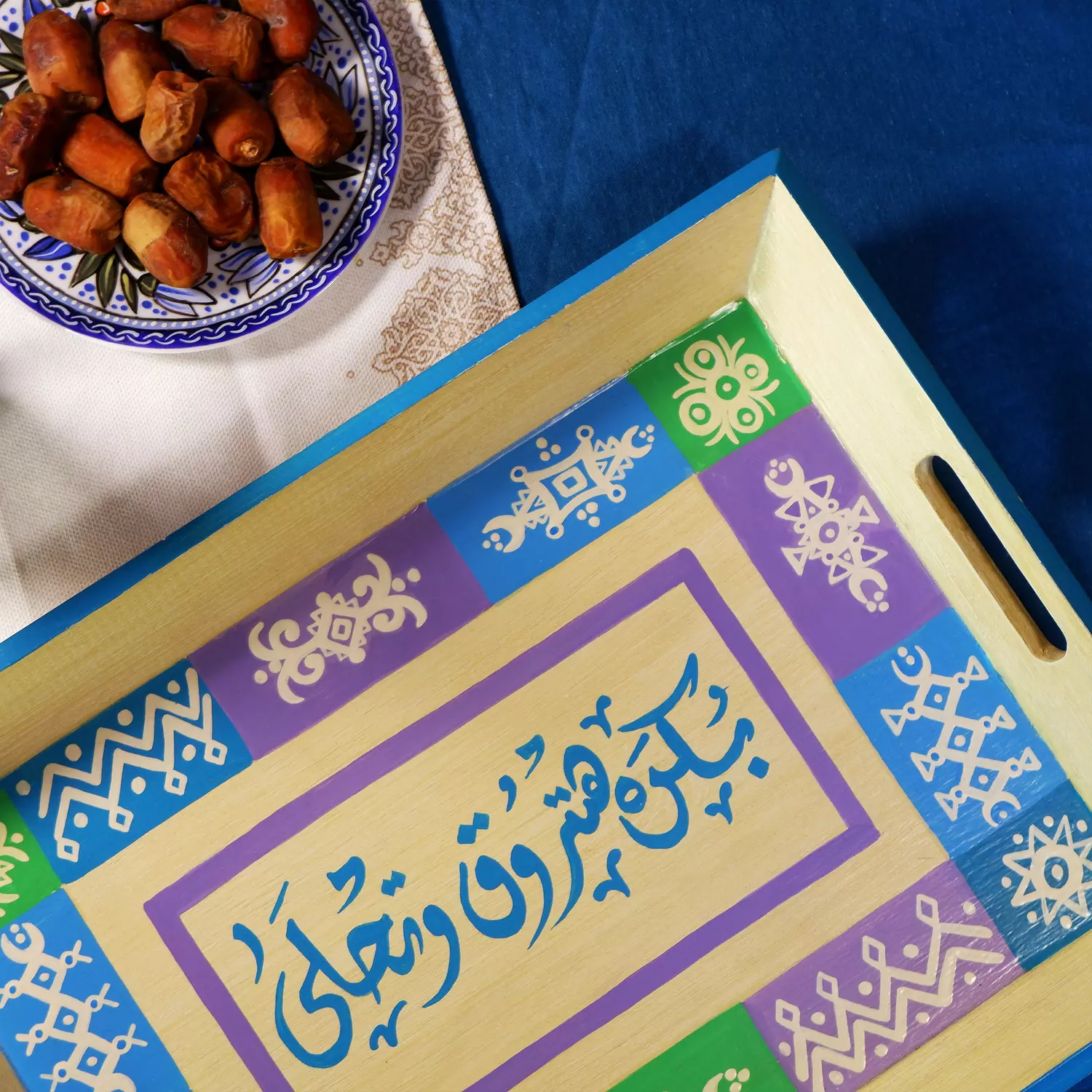 Tray Medium Snow- blue 1
