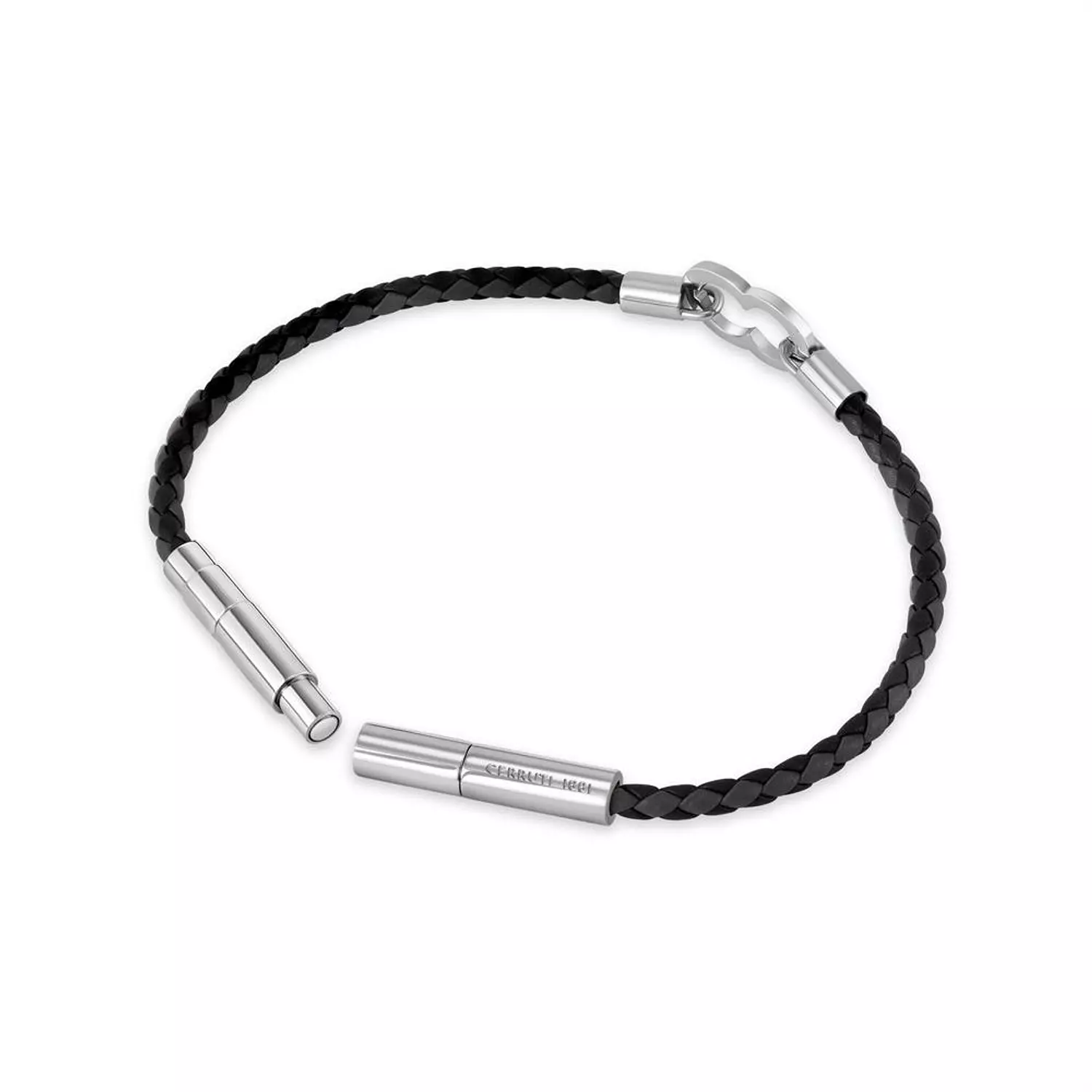 Cerruti 1881 Black Logo Clasp Bracelet CIAGB0015105 1