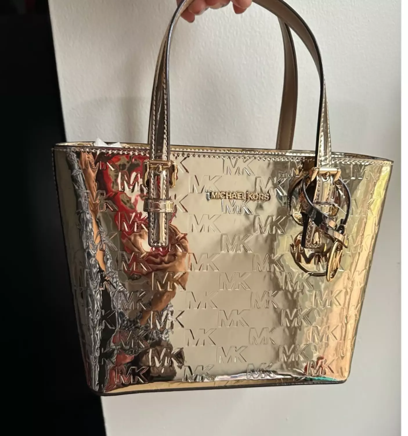 Michael Kors mini tote bag that makes a bold statement image