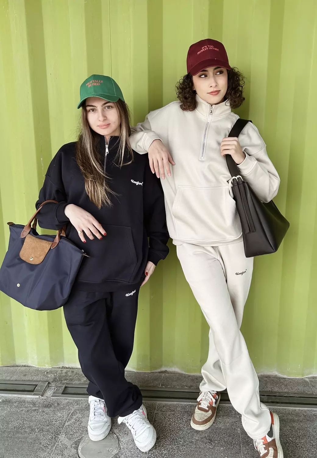 Wide Leg Sweatpants - Navy Blue