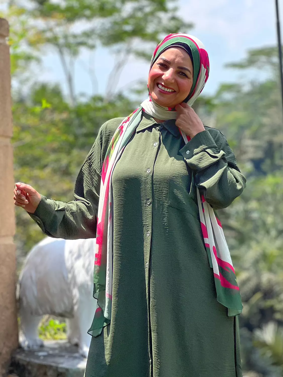 Long Basic Shirt- Petrol Green 2