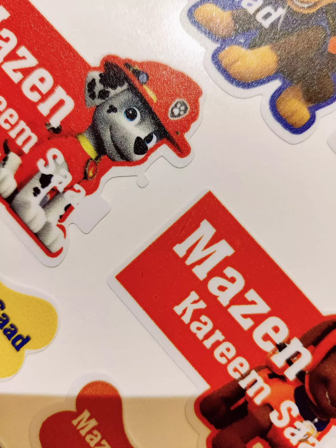 Paw Patrol School Labels Stickies  2