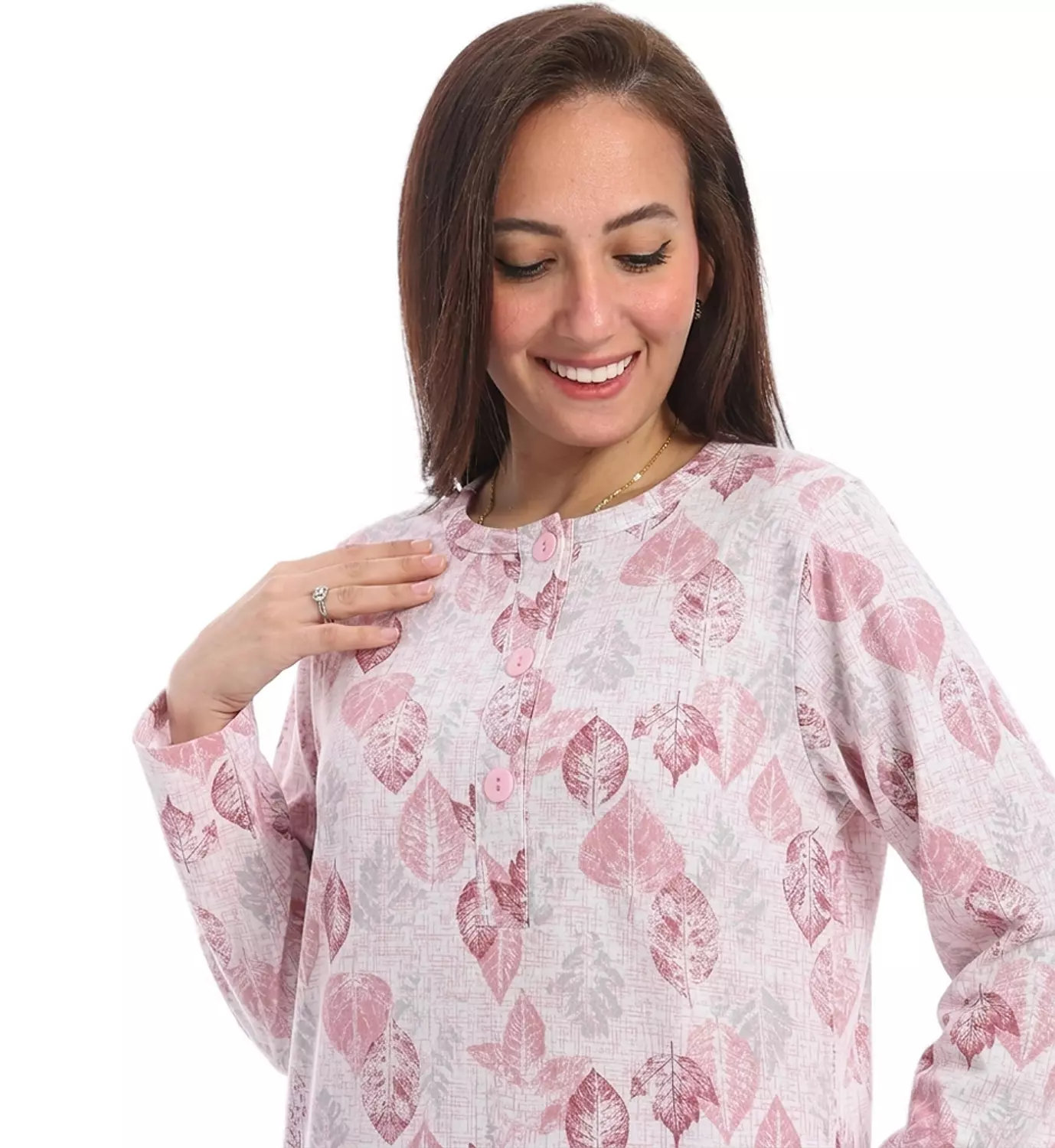 Women Summer Nightgown - 2484 - Rose 2