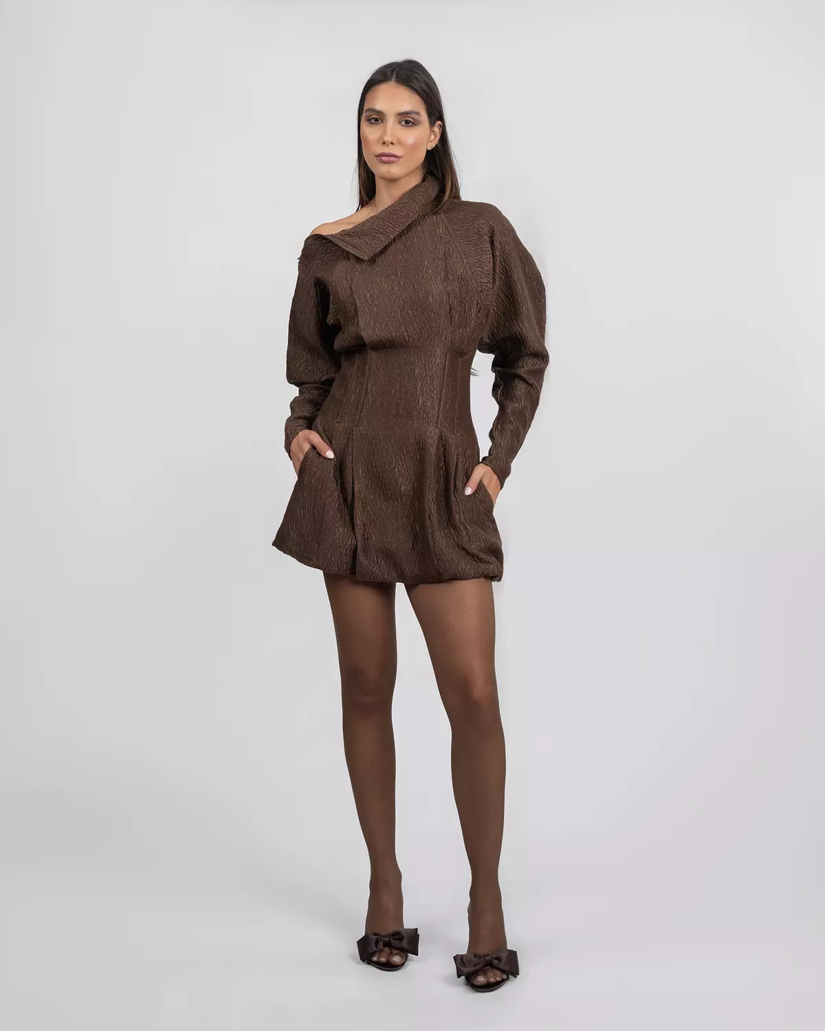 Micro Balloon Mini Dress image