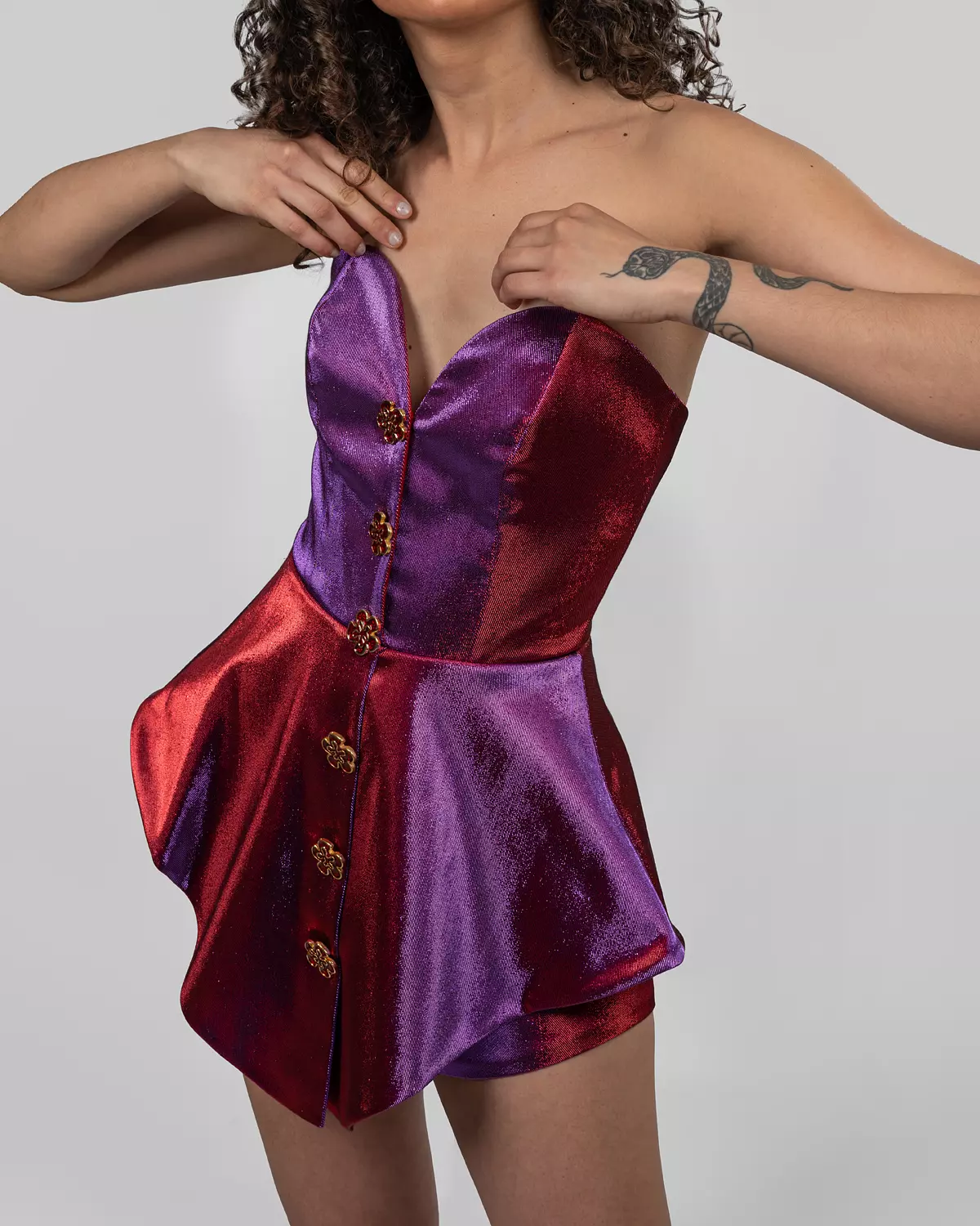 Purple red romper 2