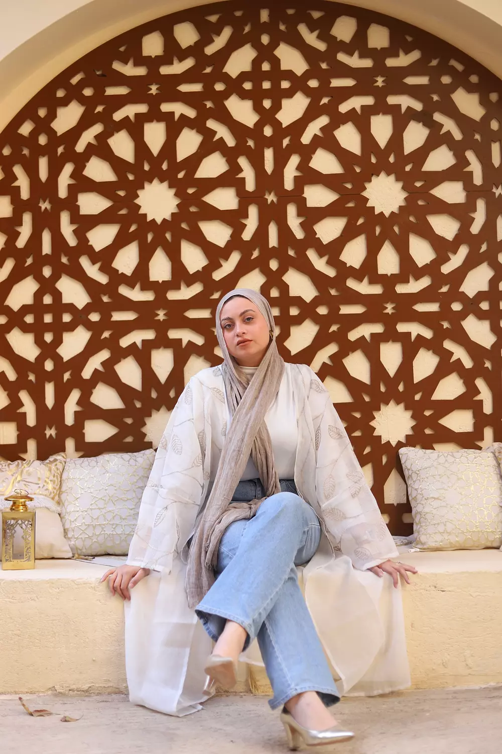 Leaves Linen Kaftan  5