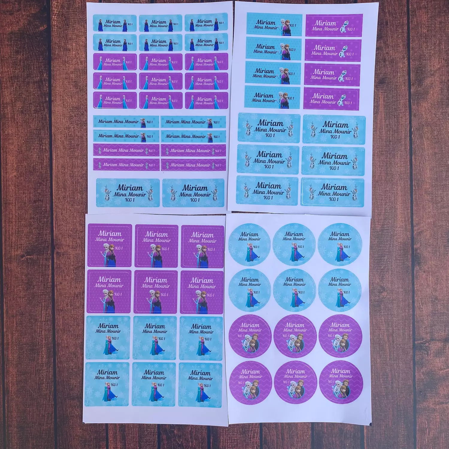 Frozen Mix School Labels 3