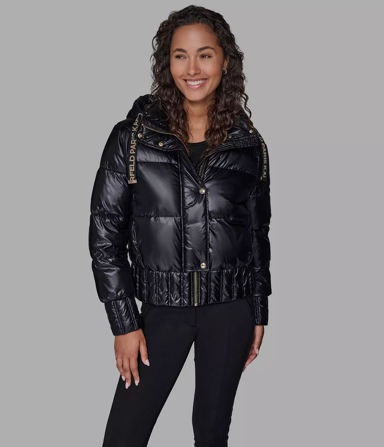 CROPPED PUFFER black  image