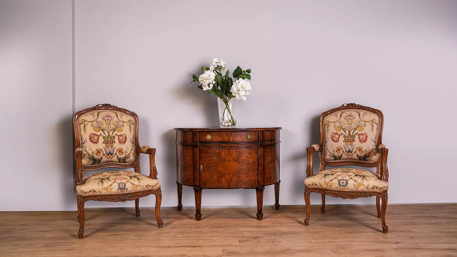 Antique George III Half Moon Console Table image