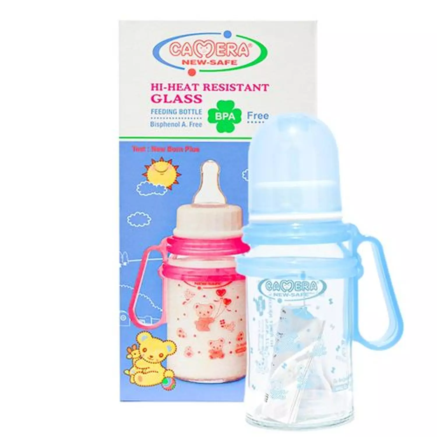 CAMERA GLASS FEEDING BOTTLE 120 ML image