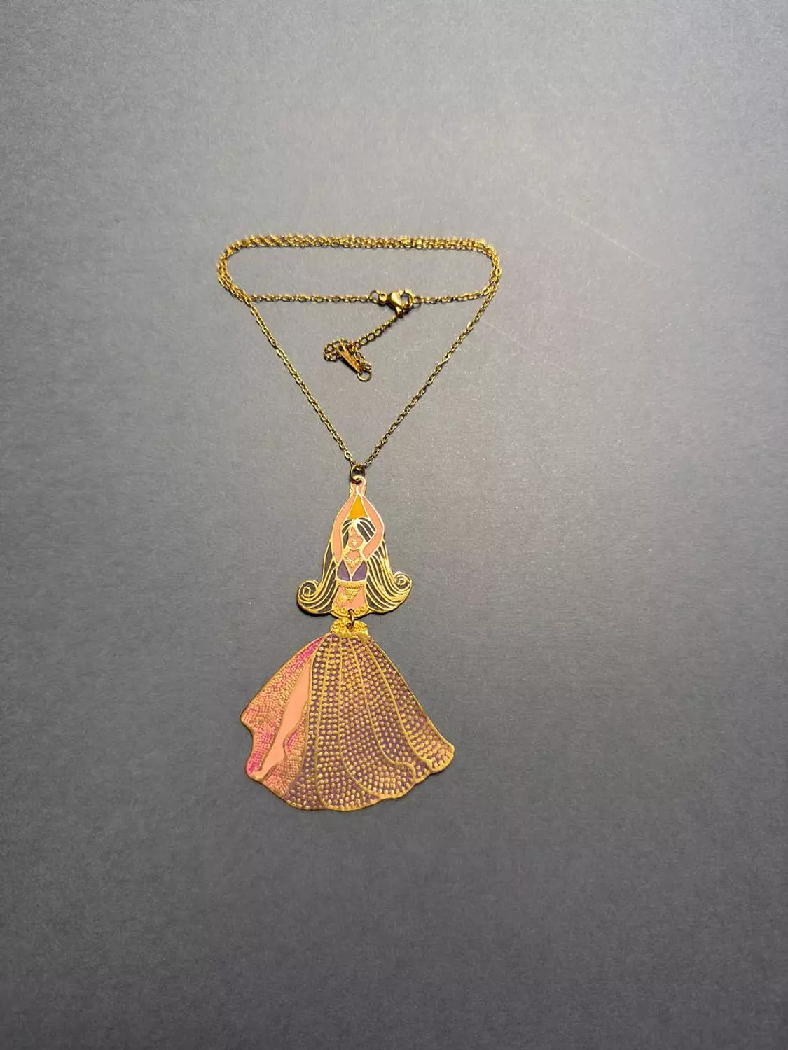 Gold platted belly dancer Necklace  image