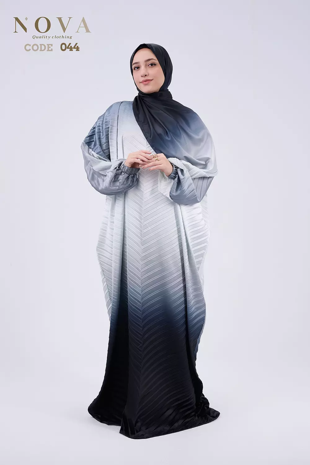Black Gradient Pleated 2