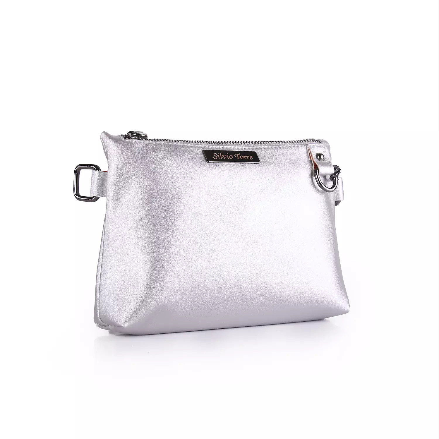 ST Leather Waist And Cross Bag-Silver image