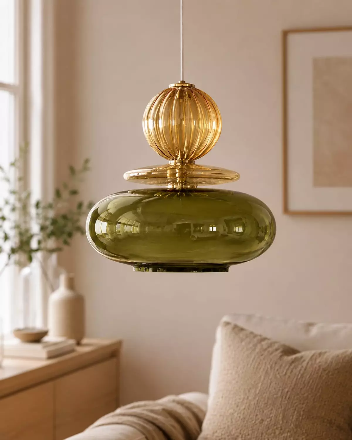 Lumina Handmade pyrex Glass light Pendant 2