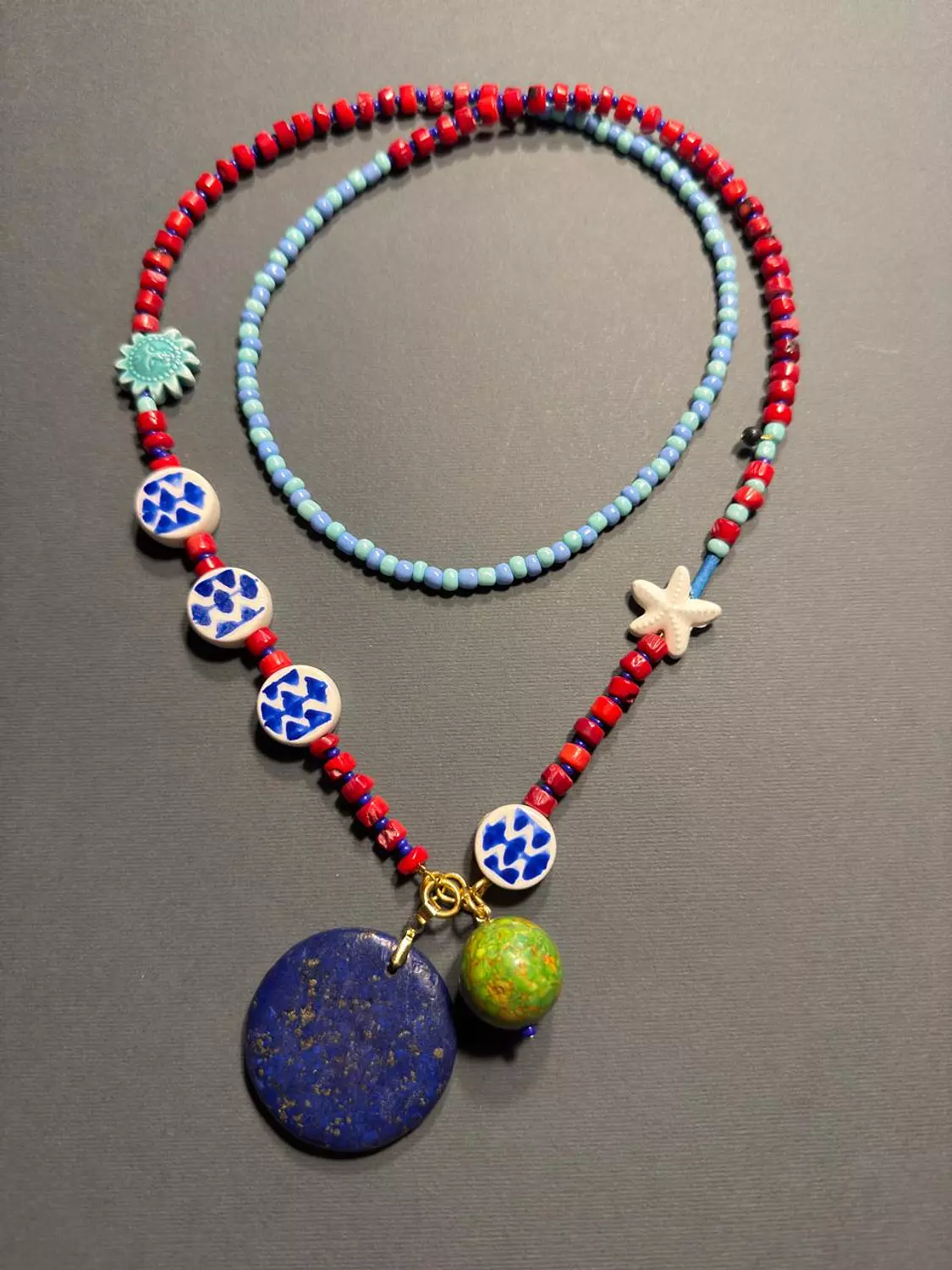 Long Gemstones Necklace image