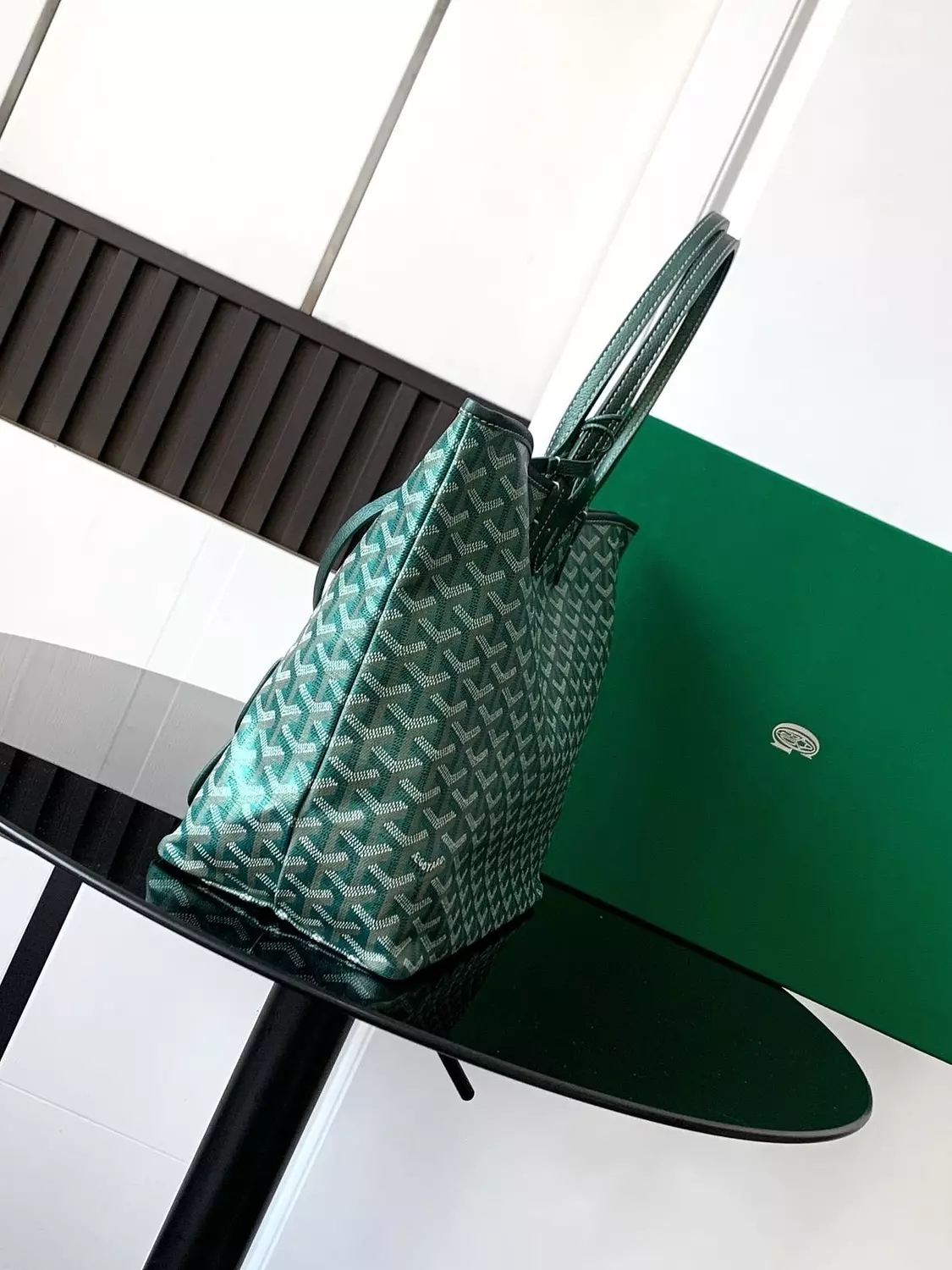 Go yard This limited-edition handbag is crafted from unique pearlescent GOYARDINE canvas pearl green 2