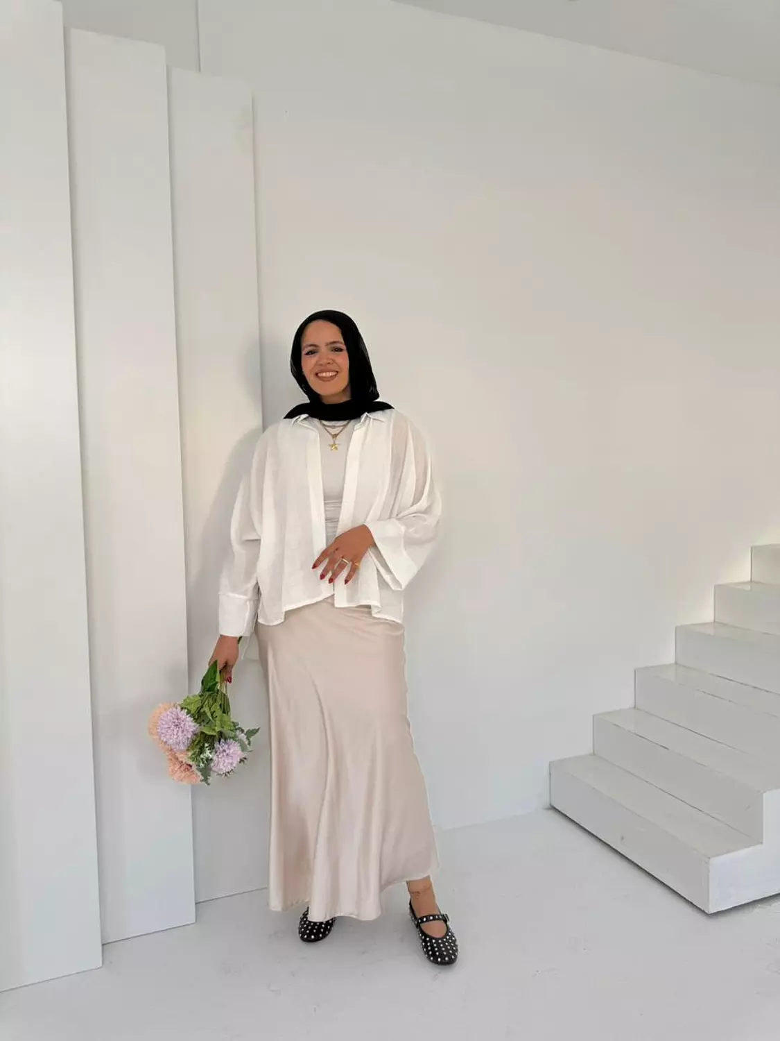 Rosegold satan skirt image