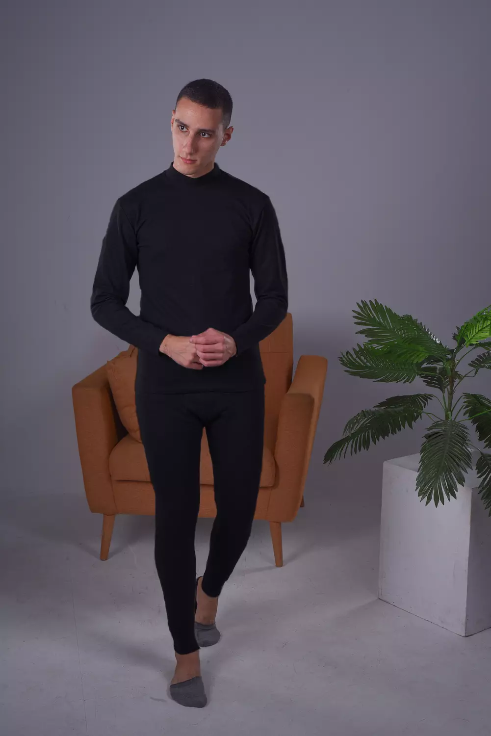 Men Half Neck Thermal Set 12