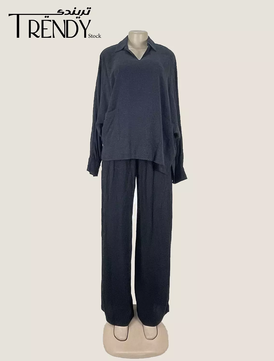 Linen suit with pockets 1
