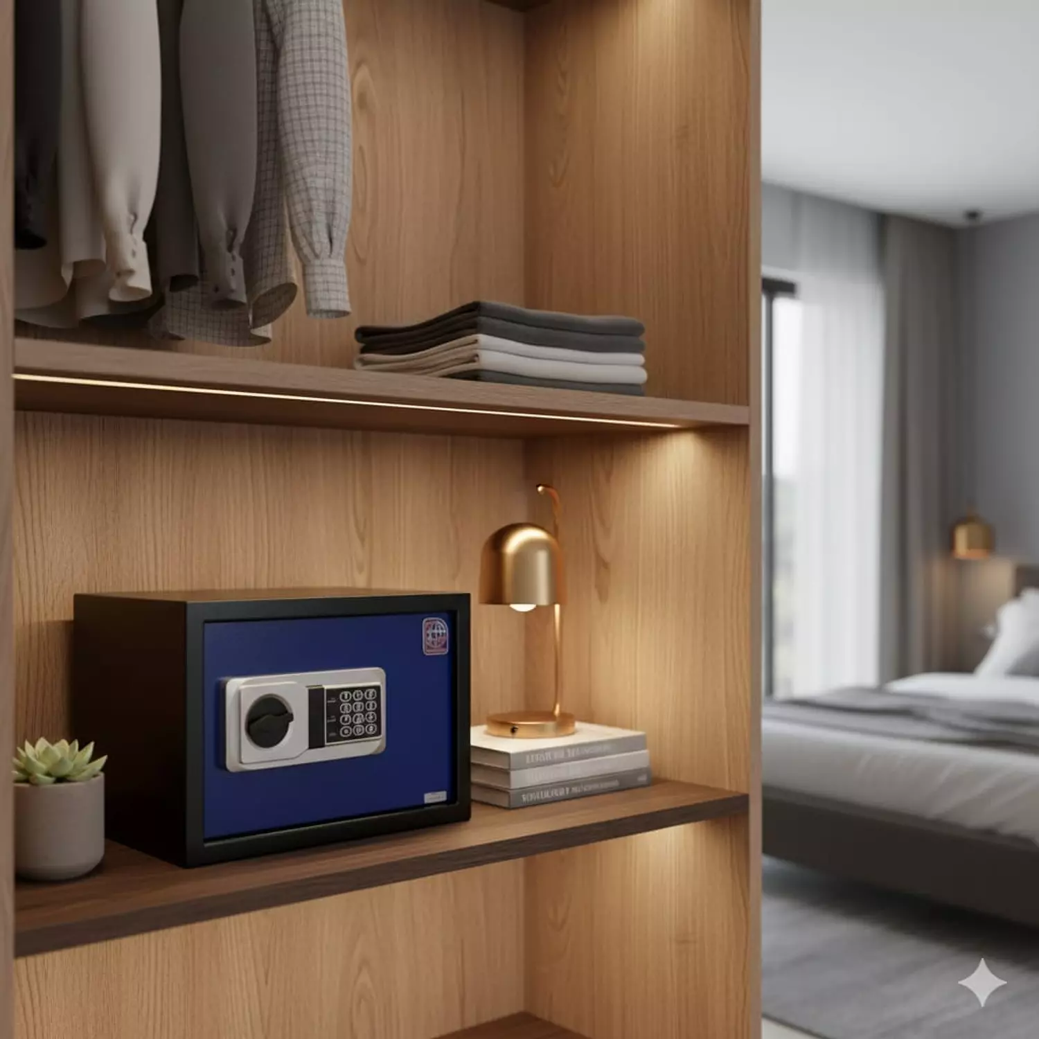 LG metal safe (25 cm, blue) – Model NEK image