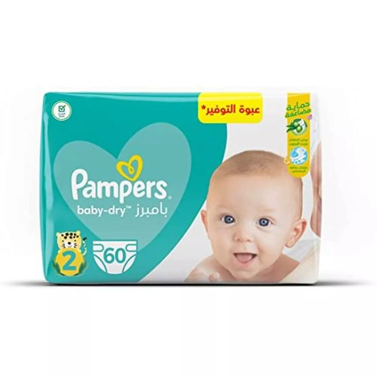 PAMPERS BABY-DRY SIZE 2 NEW BORN 60 PCS image