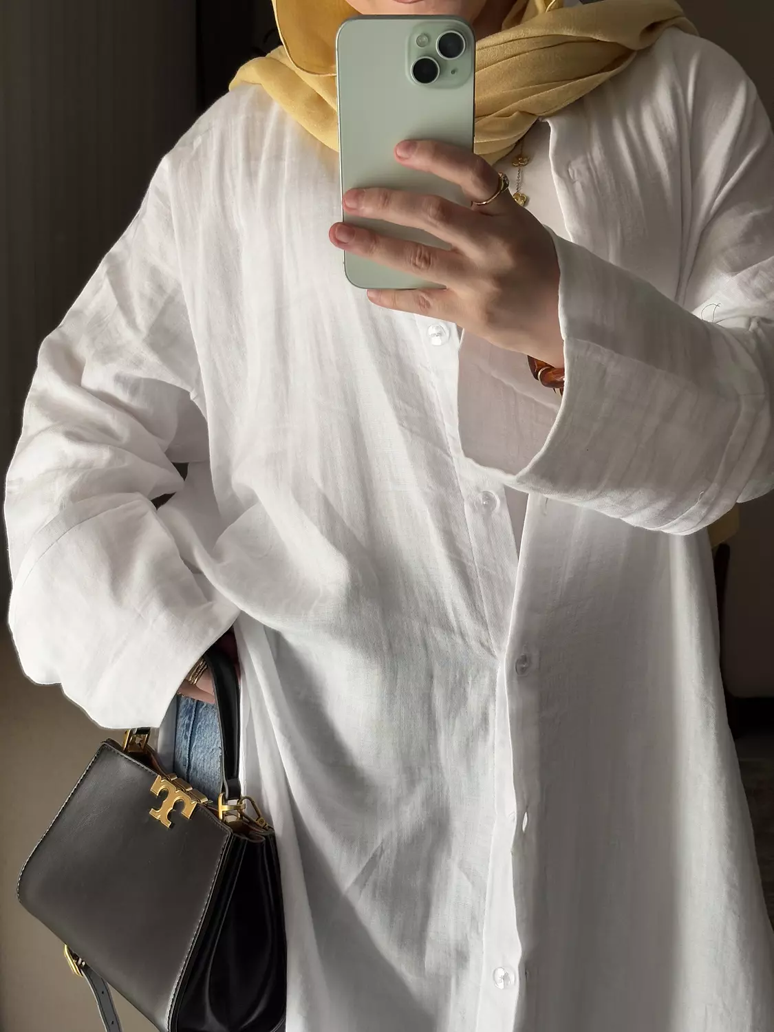 Lina Shirt Dress in white image