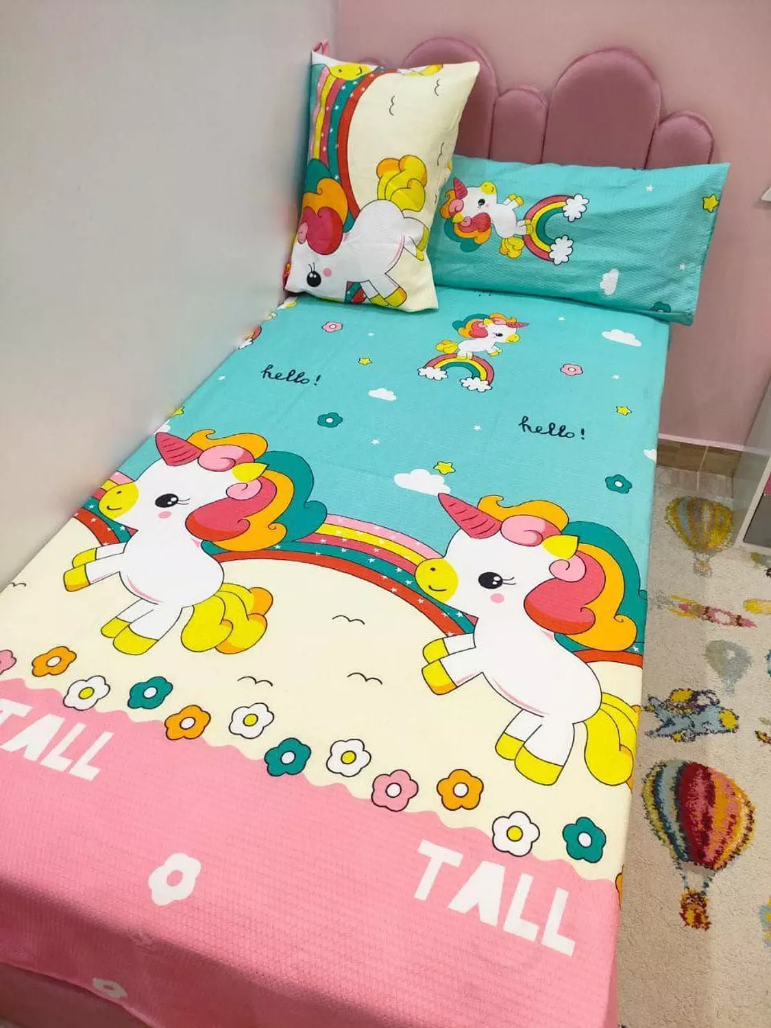 طقم ملاء اطفال بيكا ينيكورن لبني image