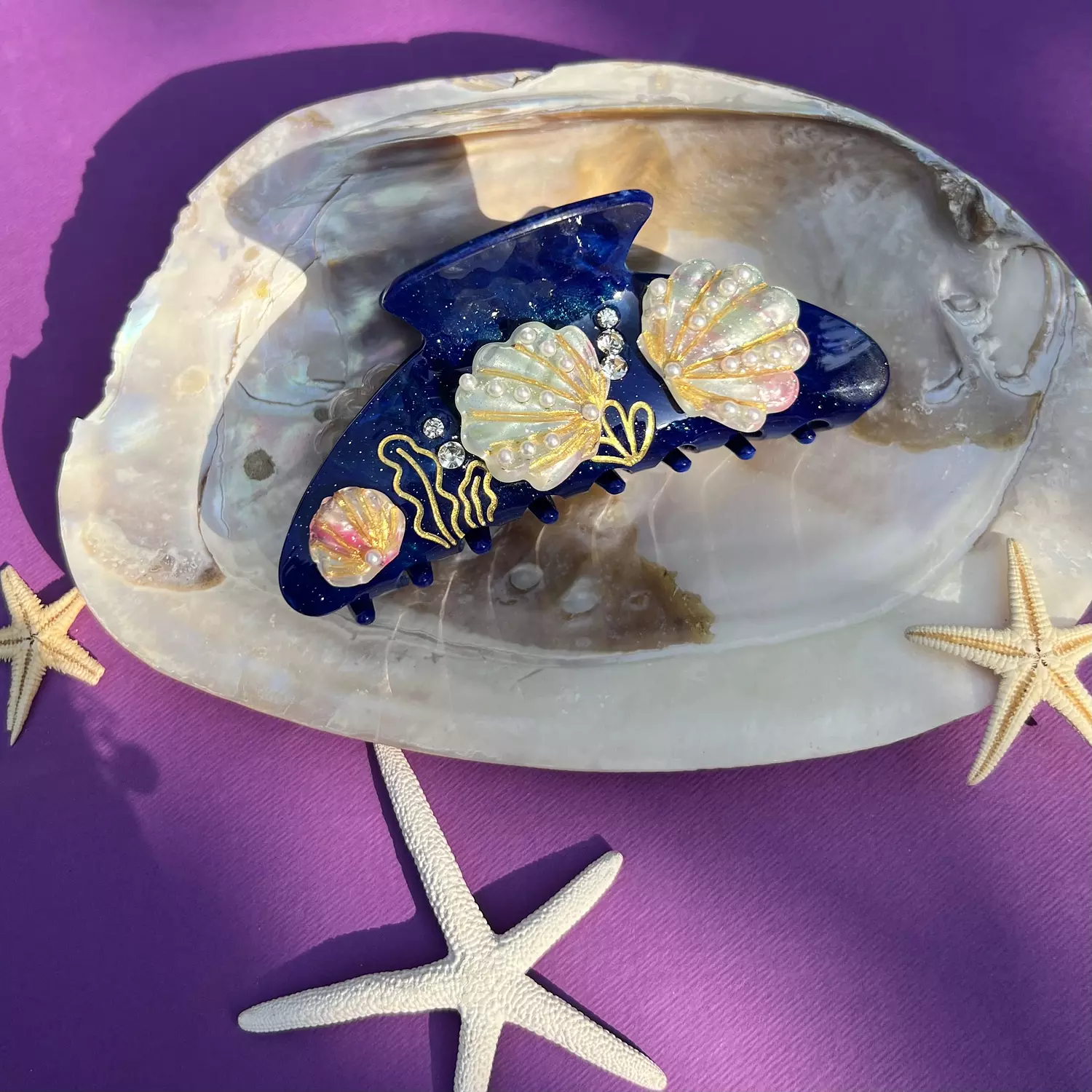 Blue Seashells Hairclip image