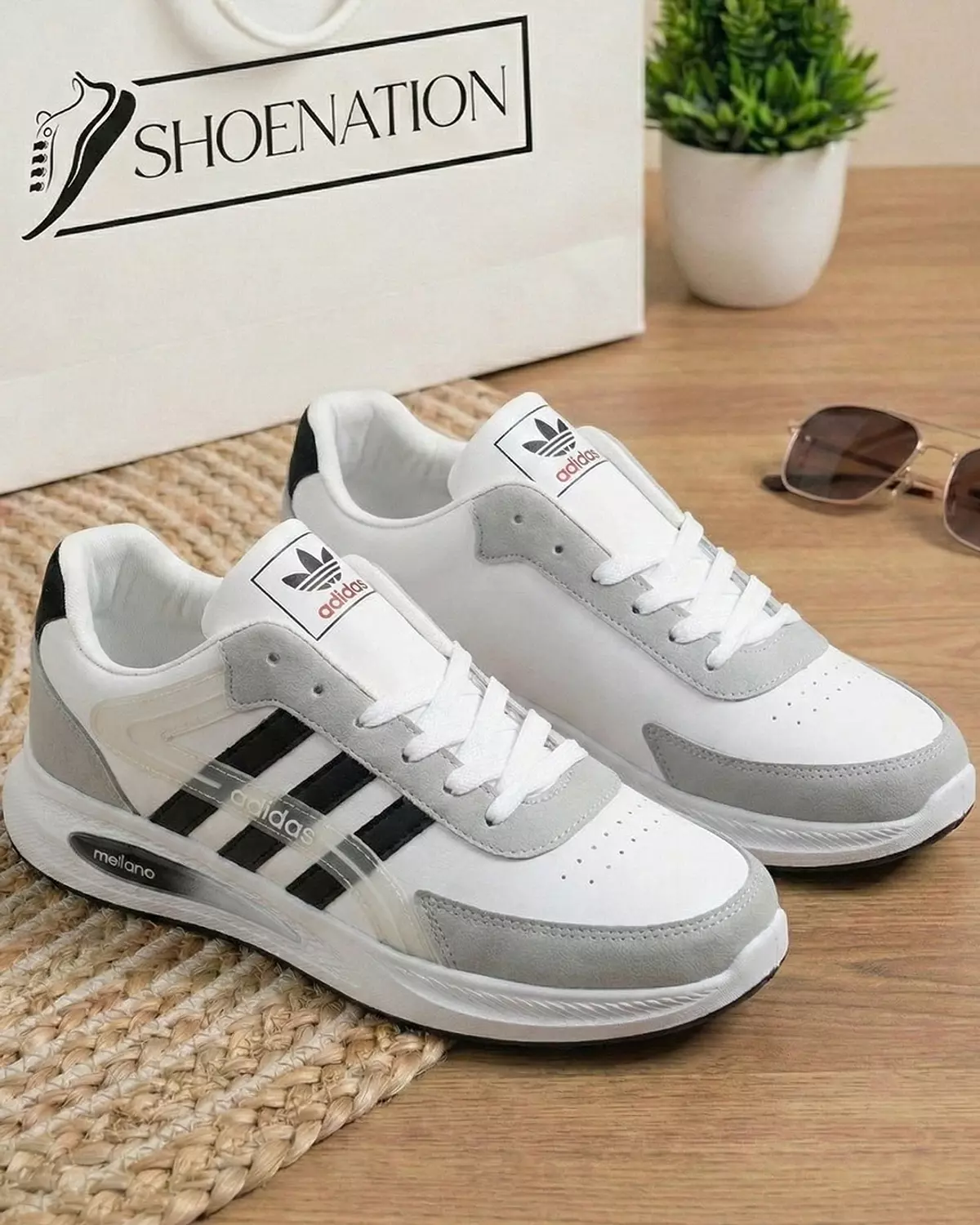 Big Size Men’s Adidas Shoes -Gray & White 5