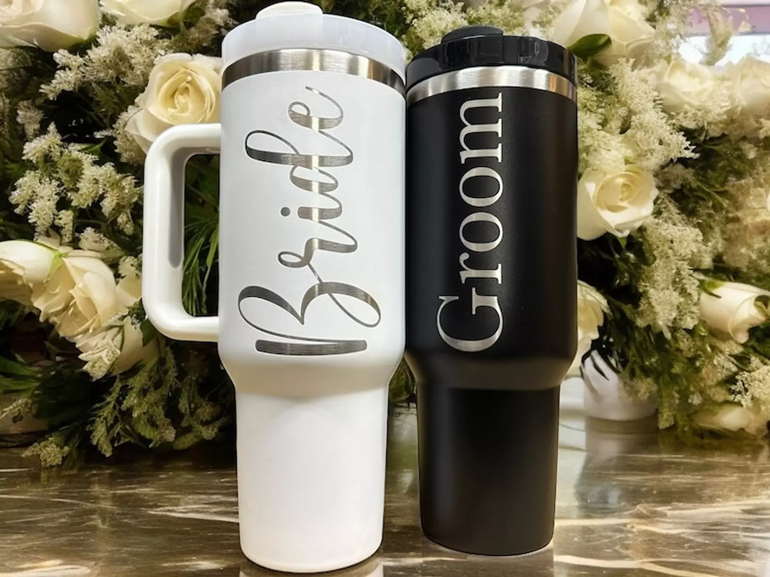 bride & groom cups image