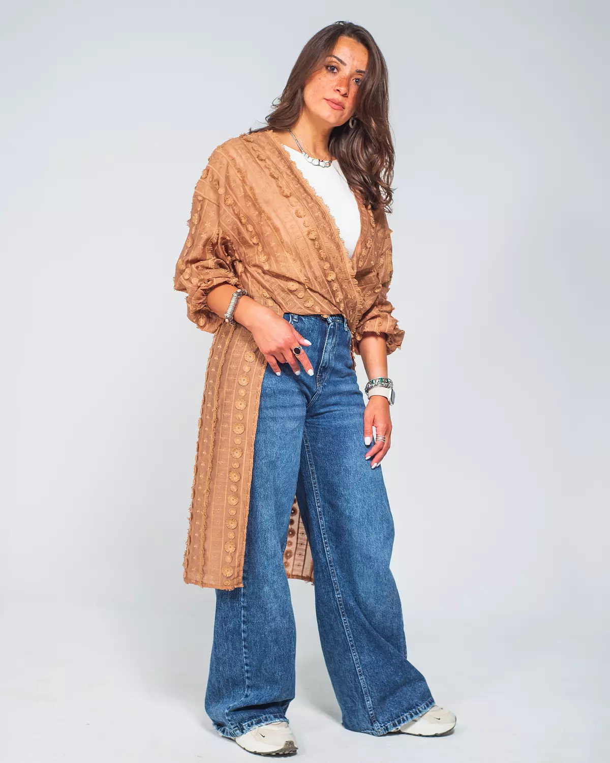 whisper touch cardigan brown 2