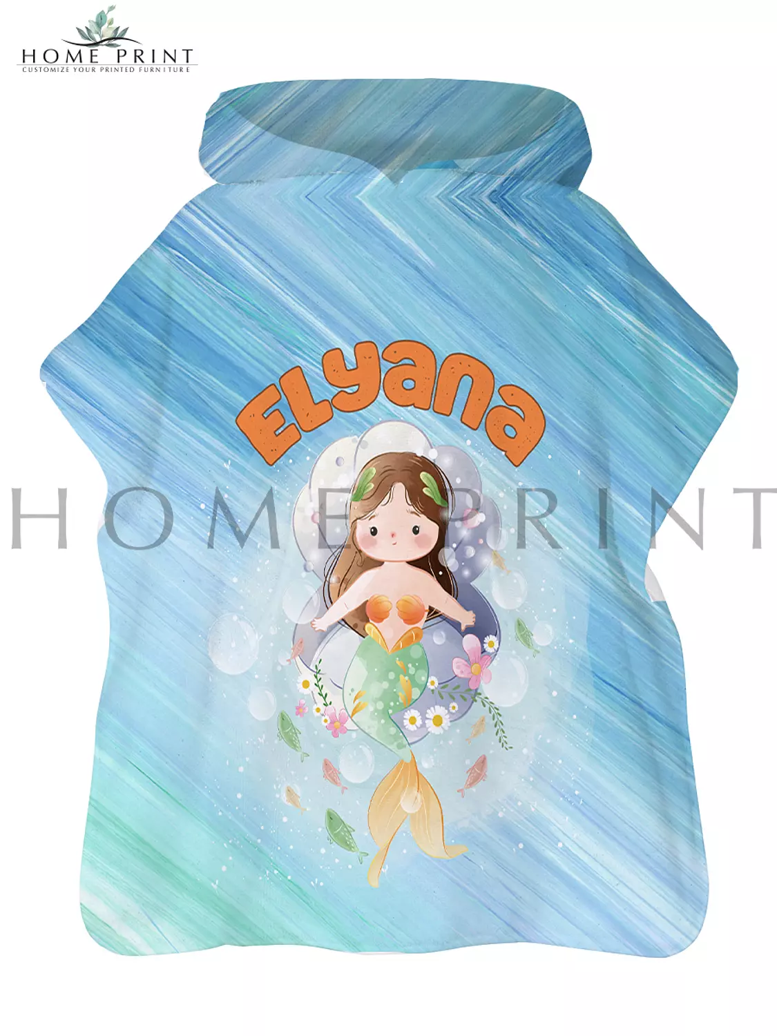 Microfiber Poncho - Mermaid - Multi Color Design  image