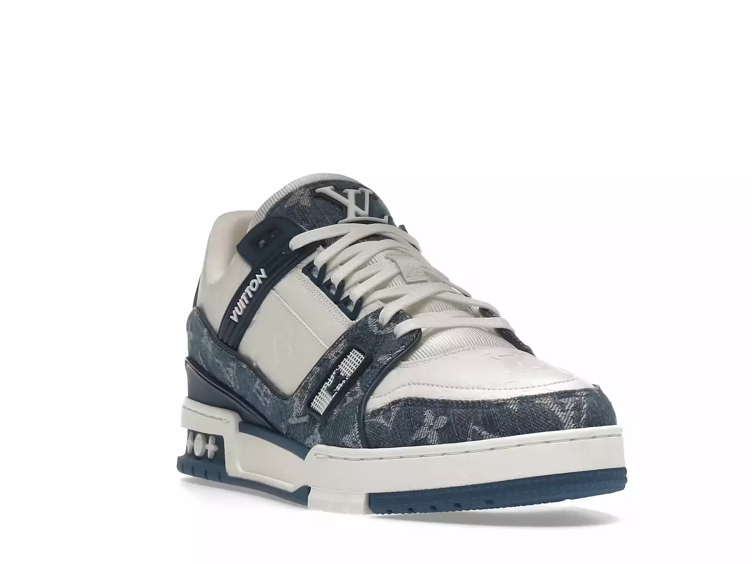 Louis Vuitton LV Trainer Monogram Denim White Blue hover image