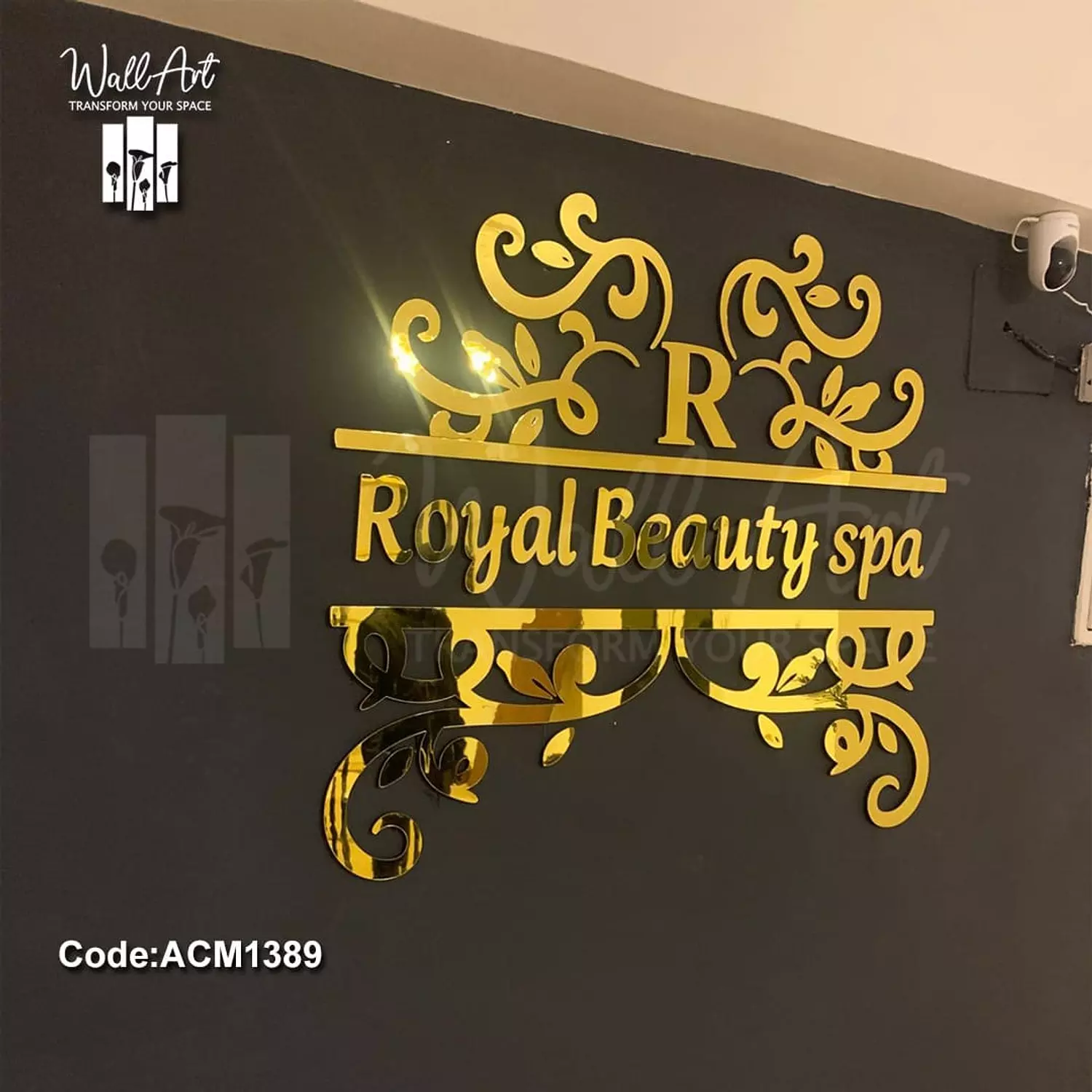 ACM1389- Golden Acrylic Logo   hover image