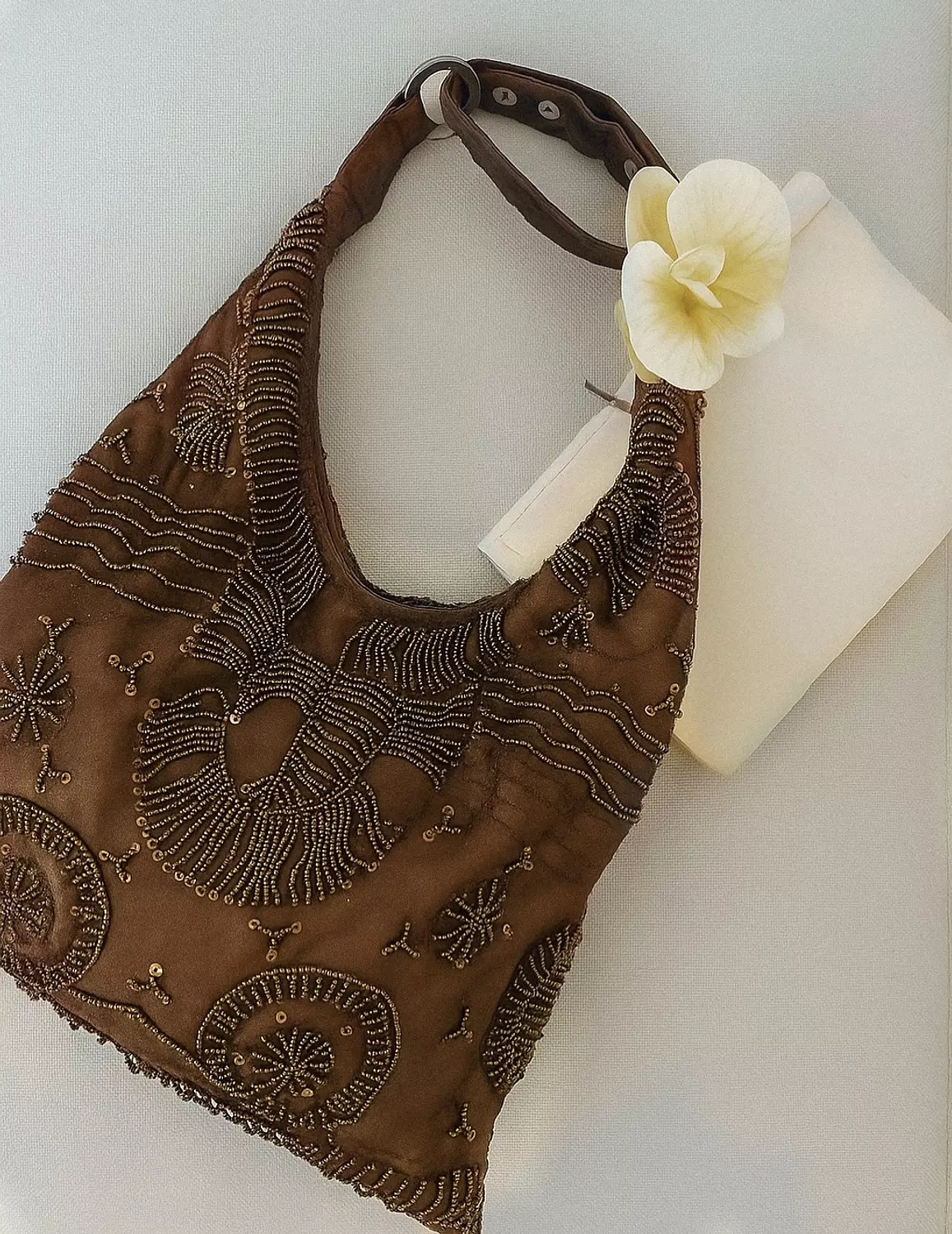 Statement handmade brown bag hover image