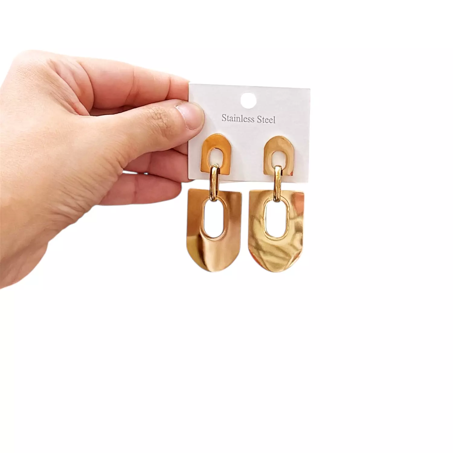 Dangly Stainless Steel Earrings 1 2