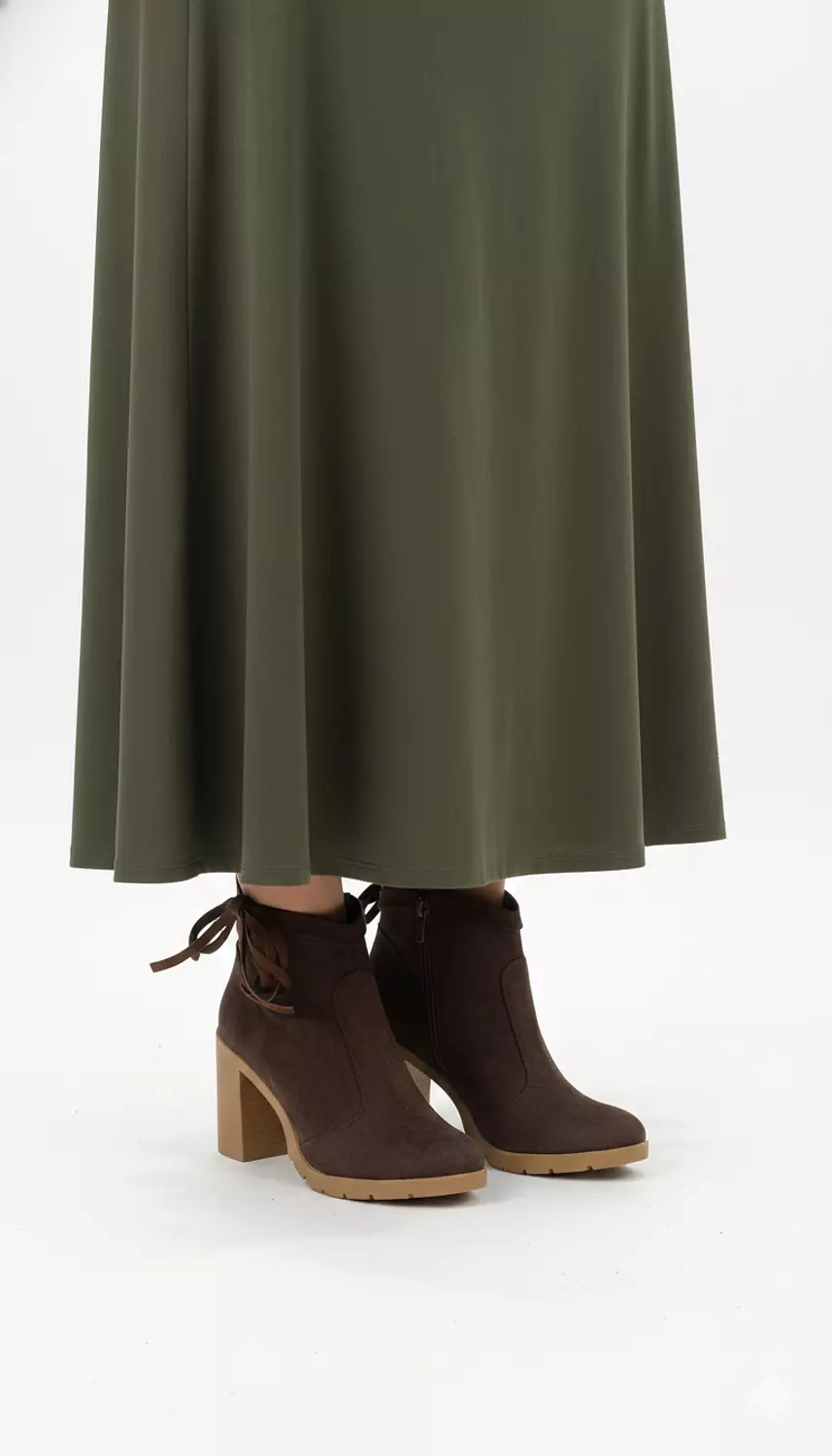 Suede Ankle Boots with Block Heel 3
