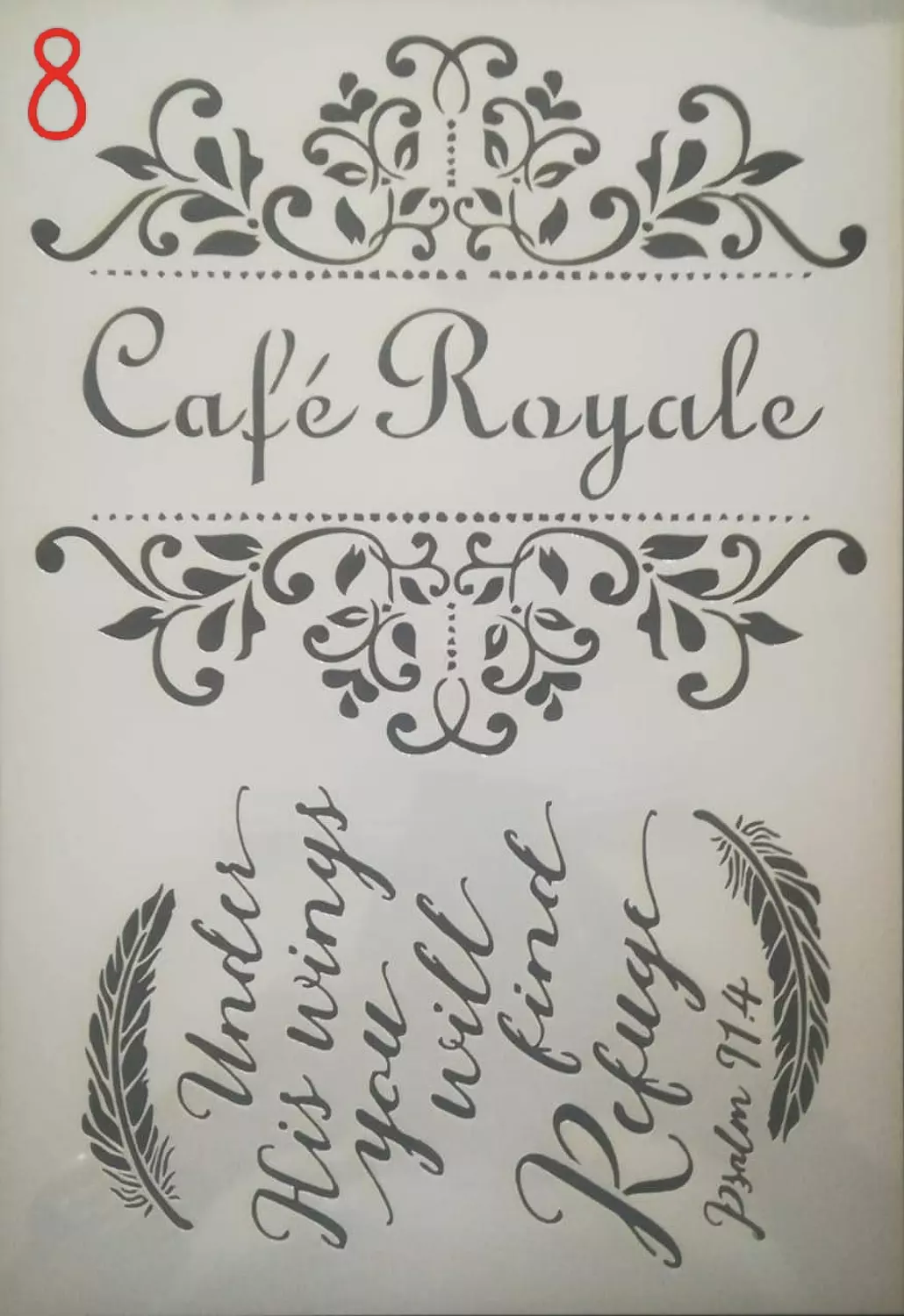 استنسل مفرغ (اشكال مختلفة) Stencils(Different forms) A4 24