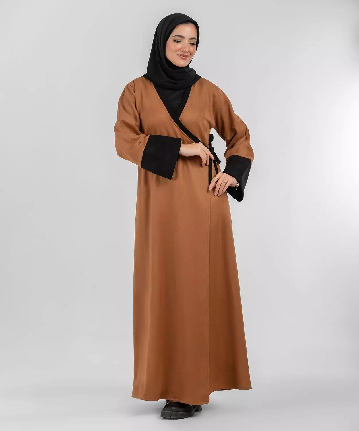 Wrap-Abaya-Camel hover image