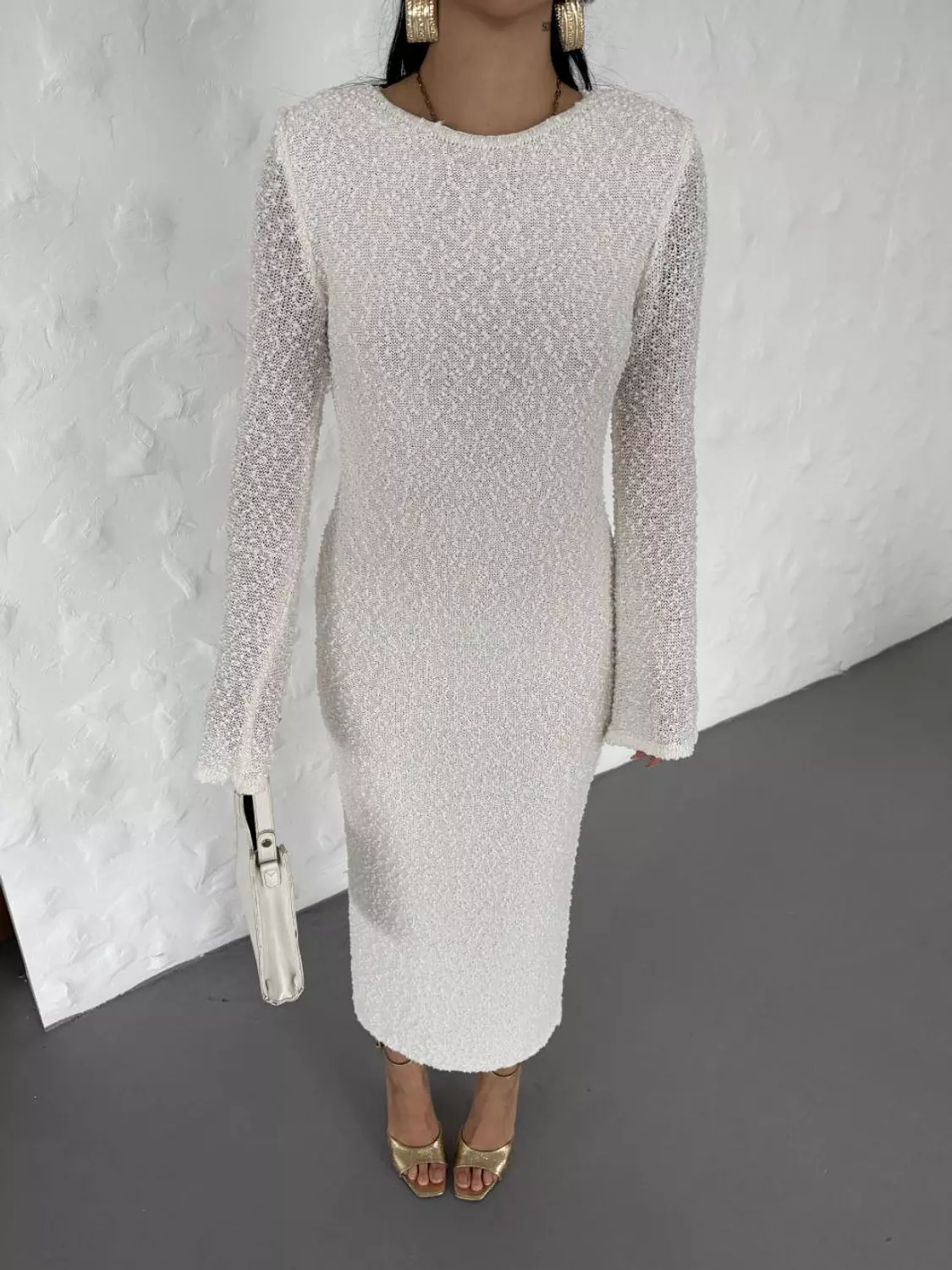 Textured Maxi Dress 4
